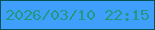 文字の大きさ：3、枠の色：045355、背景の色：409ffc、文字の色：1f997f 無料ブログパーツのブログ時計