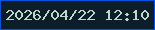 文字の大きさ：5、枠の色：0453e3、背景の色：0d1e2b、文字の色：c4d5cb 無料ブログパーツのブログ時計