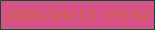 文字の大きさ：5、枠の色：045526、背景の色：d65289、文字の色：d0683e 無料ブログパーツのブログ時計