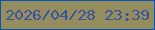 文字の大きさ：3、枠の色：0456b1、背景の色：968d5f、文字の色：3853a0 無料ブログパーツのブログ時計