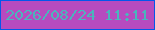 文字の大きさ：1、枠の色：0457eb、背景の色：b74bbf、文字の色：4bb5bc 無料ブログパーツのブログ時計