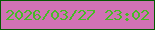 文字の大きさ：2、枠の色：045901、背景の色：d172b4、文字の色：47ba26 無料ブログパーツのブログ時計