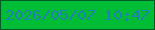 文字の大きさ：1、枠の色：045b25、背景の色：01bc35、文字の色：2082ae 無料ブログパーツのブログ時計