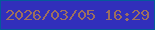 文字の大きさ：1、枠の色：045b9b、背景の色：312fbb、文字の色：9c6f5f 無料ブログパーツのブログ時計
