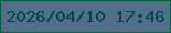 文字の大きさ：3、枠の色：045c3f、背景の色：516f89、文字の色：034051 無料ブログパーツのブログ時計