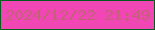 文字の大きさ：4、枠の色：045d1e、背景の色：f147b5、文字の色：c36179 無料ブログパーツのブログ時計