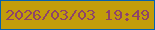 文字の大きさ：4、枠の色：0461af、背景の色：c29d0a、文字の色：8e4469 無料ブログパーツのブログ時計