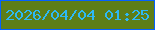 文字の大きさ：1、枠の色：0461ff、背景の色：5d7e18、文字の色：2db9f5 無料ブログパーツのブログ時計