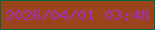 文字の大きさ：3、枠の色：04663e、背景の色：9a441c、文字の色：aa2bbb 無料ブログパーツのブログ時計
