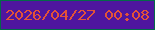 文字の大きさ：4、枠の色：046949、背景の色：4f159f、文字の色：e25338 無料ブログパーツのブログ時計