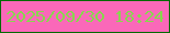 文字の大きさ：2、枠の色：046a02、背景の色：fa68b9、文字の色：88d64f 無料ブログパーツのブログ時計