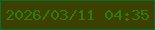 文字の大きさ：2、枠の色：04702e、背景の色：3c4101、文字の色：2f7c0b 無料ブログパーツのブログ時計