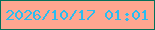 文字の大きさ：4、枠の色：047059、背景の色：fea690、文字の色：28bdf1 無料ブログパーツのブログ時計