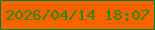文字の大きさ：2、枠の色：047a2d、背景の色：fa6300、文字の色：2e8711 無料ブログパーツのブログ時計