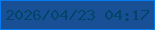 文字の大きさ：1、枠の色：047af3、背景の色：195095、文字の色：014568 無料ブログパーツのブログ時計