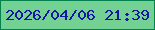 文字の大きさ：4、枠の色：04814d、背景の色：72d193、文字の色：1716a4 無料ブログパーツのブログ時計