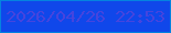 文字の大きさ：5、枠の色：0483df、背景の色：1047ea、文字の色：4545de 無料ブログパーツのブログ時計