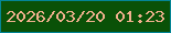 文字の大きさ：5、枠の色：048595、背景の色：0a5107、文字の色：efb08d 無料ブログパーツのブログ時計