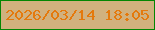 文字の大きさ：5、枠の色：048602、背景の色：d1b17e、文字の色：e4790c 無料ブログパーツのブログ時計
