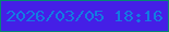 文字の大きさ：4、枠の色：048874、背景の色：451fe6、文字の色：137ce2 無料ブログパーツのブログ時計