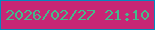 文字の大きさ：1、枠の色：0489be、背景の色：c72675、文字の色：43bc8b 無料ブログパーツのブログ時計