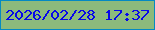 文字の大きさ：2、枠の色：0489c3、背景の色：8cba7c、文字の色：0707e9 無料ブログパーツのブログ時計