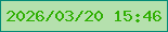 文字の大きさ：5、枠の色：048a77、背景の色：b5e0ad、文字の色：30af03 無料ブログパーツのブログ時計