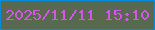 文字の大きさ：3、枠の色：048cdb、背景の色：59694e、文字の色：d455e9 無料ブログパーツのブログ時計