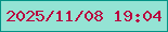 文字の大きさ：3、枠の色：049285、背景の色：94e3d4、文字の色：b9013f 無料ブログパーツのブログ時計