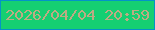 文字の大きさ：3、枠の色：0493c8、背景の色：15cf72、文字の色：bdab83 無料ブログパーツのブログ時計