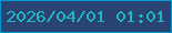 文字の大きさ：2、枠の色：0498cf、背景の色：294472、文字の色：20b6c2 無料ブログパーツのブログ時計