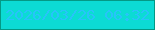 文字の大きさ：1、枠の色：049985、背景の色：0cdbd4、文字の色：27c4f9 無料ブログパーツのブログ時計