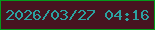 文字の大きさ：3、枠の色：049a1b、背景の色：461420、文字の色：2ba2a1 無料ブログパーツのブログ時計