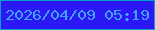 文字の大きさ：3、枠の色：04a2cb、背景の色：2b18f4、文字の色：41a2fe 無料ブログパーツのブログ時計