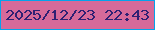文字の大きさ：2、枠の色：04a3eb、背景の色：d66a9a、文字の色：2f2073 無料ブログパーツのブログ時計