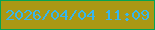 文字の大きさ：3、枠の色：04a453、背景の色：aa9814、文字の色：36b6ed 無料ブログパーツのブログ時計