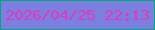 文字の大きさ：2、枠の色：04a57a、背景の色：7b80e0、文字の色：e138c2 無料ブログパーツのブログ時計