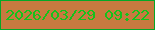 文字の大きさ：4、枠の色：04a827、背景の色：c77a40、文字の色：15c21b 無料ブログパーツのブログ時計