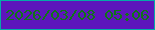 文字の大きさ：2、枠の色：04aaa8、背景の色：5d15bc、文字の色：107418 無料ブログパーツのブログ時計