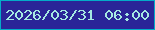 文字の大きさ：1、枠の色：04acc8、背景の色：2a2598、文字の色：a5e9e2 無料ブログパーツのブログ時計