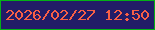 文字の大きさ：2、枠の色：04b016、背景の色：221c67、文字の色：f96046 無料ブログパーツのブログ時計