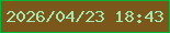 文字の大きさ：1、枠の色：04b637、背景の色：7c571b、文字の色：a5e6ae 無料ブログパーツのブログ時計