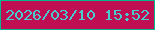 文字の大きさ：5、枠の色：04b88f、背景の色：c00e53、文字の色：47cdcf 無料ブログパーツのブログ時計