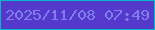 文字の大きさ：1、枠の色：04b9c6、背景の色：5539cd、文字の色：7f7eea 無料ブログパーツのブログ時計