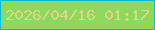 文字の大きさ：5、枠の色：04badb、背景の色：8dd95c、文字の色：e4d291 無料ブログパーツのブログ時計