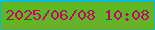 文字の大きさ：5、枠の色：04bbd9、背景の色：62b529、文字の色：be0b62 無料ブログパーツのブログ時計