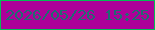 文字の大きさ：1、枠の色：04bd54、背景の色：ad0199、文字の色：206b72 無料ブログパーツのブログ時計