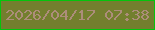 文字の大きさ：1、枠の色：04c40c、背景の色：737f2e、文字の色：ac8d7a 無料ブログパーツのブログ時計
