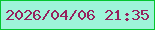 文字の大きさ：1、枠の色：04c62f、背景の色：9ef4d9、文字の色：96205e 無料ブログパーツのブログ時計