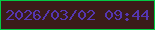 文字の大きさ：4、枠の色：04ca44、背景の色：3a1c19、文字の色：5536b0 無料ブログパーツのブログ時計